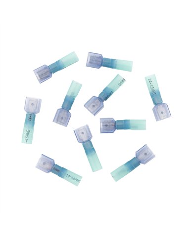 UP98175-16-14 AWG .250 Tab CS Fully Insulated Heat Shrink M Disconnect - Blue (10-Pack)