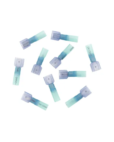 UP98175-16-14 AWG .250 Tab CS Fully Insulated Heat Shrink M Disconnect - Blue (10-Pack)