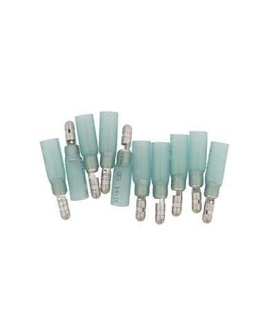 UP98177-16-14 AWG .157 Tab CS Heat Shrink M Bullet - Blue (10-Pack)