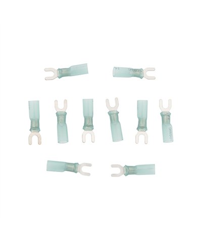 UP98179-16-14 AWG 8 Stud CS Heat Shrink Spade Terminal - Blue (10-Pack)