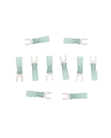 UP98179-16-14 AWG 8 Stud CS Heat Shrink Spade Terminal - Blue (10-Pack)