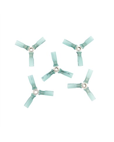 UP98181-16-14 AWG 3-Way (Y) CS Heat Shrink Connector - Blue (5-Pack)