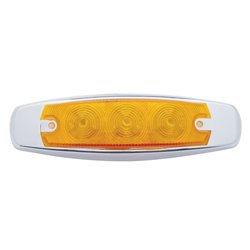 UP38301-15 LED Rectangular Light With Bezel (Clearance/Marker) - Amber LED/Amber Lens