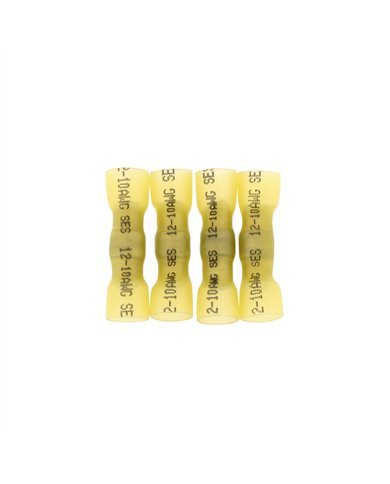 UP98186-12-10 AWG CSS Heat Shrink Butt Connector - Yellow (4-Pack)