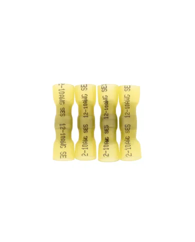 UP98186-12-10 AWG CSS Heat Shrink Butt Connector - Yellow (4-Pack)
