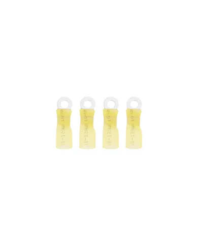 UP98187-12-10 AWG 8 Stud CS Heat Shrink Ring Terminal - Yellow (4-Pack)