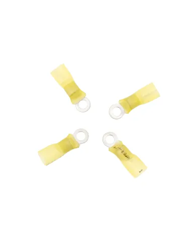 UP98188-12-10 AWG 10 Stud CS Heat Shrink Ring Terminal - Yellow (4-Pack)