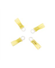 UP98188-12-10 AWG 10 Stud CS Heat Shrink Ring Terminal - Yellow (4-Pack)