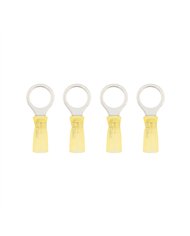 UP98192-12-10 AWG 1/2" Stud CS Heat Shrink Ring Terminal - Yellow (4-Pack)