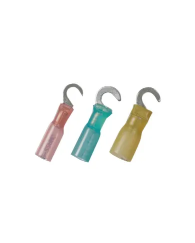 UP98193-12-10 AWG 10 Stud CS Heat Shrink Hook Terminal - Yellow (4-Pack)