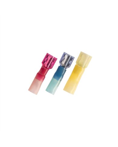 UP98195-12-10 AWG .250 Tab CS Fully Insulated Heat Shrink M Disconnect - Yellow (10-Pack)