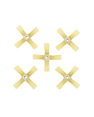 UP98199-12-10 AWG 4-Way (X) CS Heat Shrink Connector - Yellow (5-Pack)
