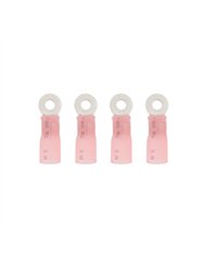 UP98201-8 AWG 10 Stud CS Heat Shrink Ring Terminal - Pink (4-Pack)