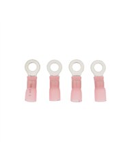 UP98203-8 AWG 5/16" Stud CS Heat Shrink Ring Terminal - Pink (4-Pack)