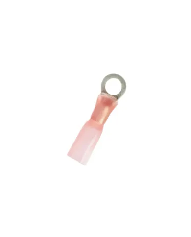 UP98205-8 AWG 1/2" Stud CS Heat Shrink Ring Terminal - Pink (4-Pack)