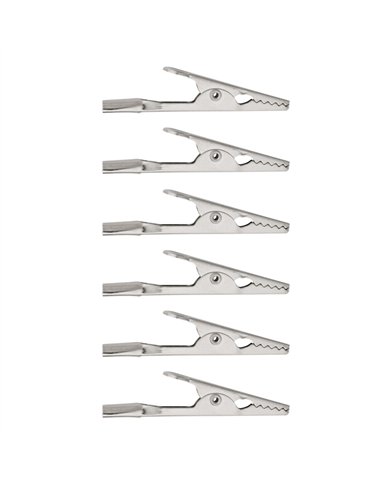UP98234-2" 10 Amp Alligator Test Clip, 6 Pcs.