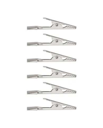 UP98234-2" 10 Amp Alligator Test Clip, 6 Pcs.