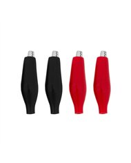 UP98235-1" 10 Amp Alligator Test Clips w/ Vinyl Boots, 2Red/2Black 2 Sets.