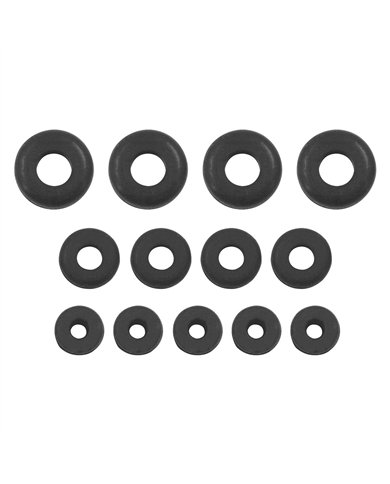 UP98248-1/4",5/16",3/8" Mounting Holes Black Vinyl Grommets (13-Pack)