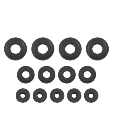 UP98248-1/4",5/16",3/8" Mounting Holes Black Vinyl Grommets (13-Pack)