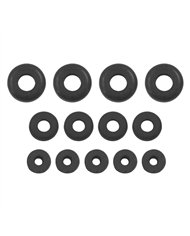 UP98248-1/4",5/16",3/8" Mounting Holes Black Vinyl Grommets (13-Pack)