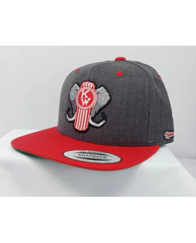 TCS-GORRA DE PARCHE PLANCHADO BORDADO GREY/RED KENWORT