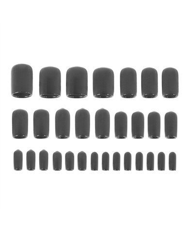 UP98252-1/8" thru 1/2" Assorted Black Vinyl Vaccum Caps (30-Pack)