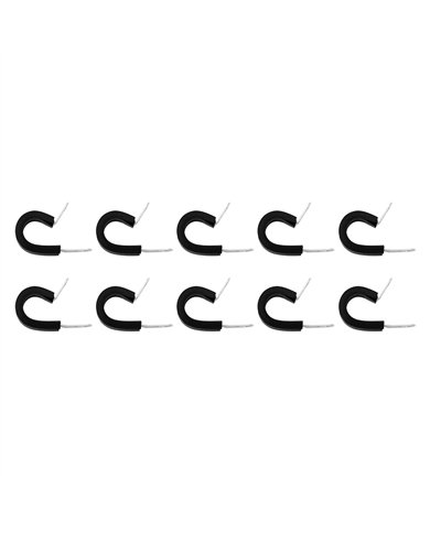 UP98253-1/2" I.D. Santoprene Insulated Clamps w/ 1/4" Mounting Hole (10-Pack)