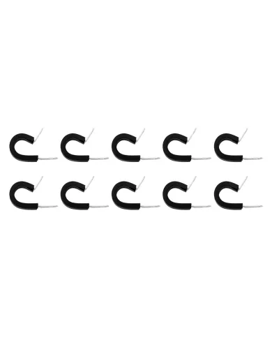 UP98253-1/2" I.D. Santoprene Insulated Clamps w/ 1/4" Mounting Hole (10-Pack)