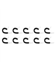 UP98253-1/2" I.D. Santoprene Insulated Clamps w/ 1/4" Mounting Hole (10-Pack)