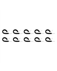 UP98254-5/8" I.D. Santoprene Insulated Clamps w/ 1/4" Mounting Hole (10-Pack)