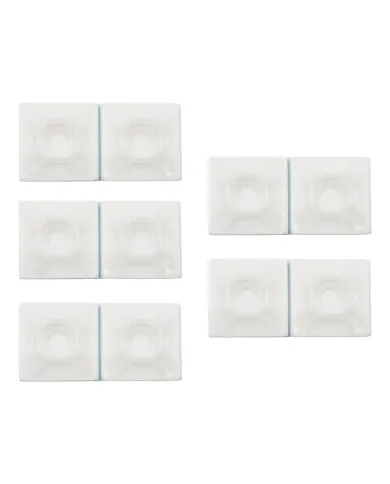 UP98259-1" Natural Nylon Adhesive Wire Tie Mount 50 Lbs Ties (10-Pack)