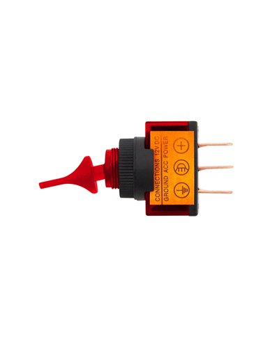 UP98287-Red Illum Duckbill 20 Amp 12V S.P.S.T. On/Off 1 Pc.