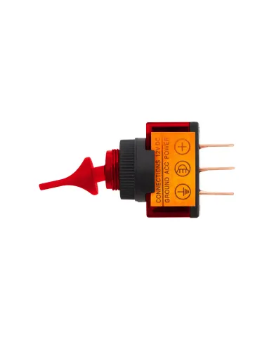UP98287-Red Illum Duckbill 20 Amp 12V S.P.S.T. On/Off 1 Pc.