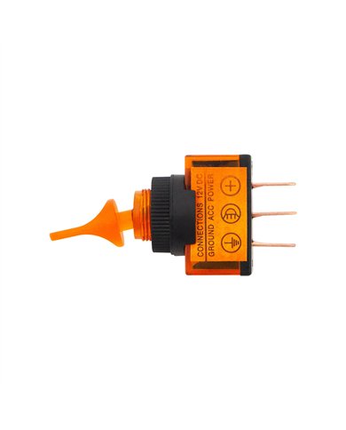 UP98288-Amber Illum Duckbill 20 Amp 12V S.P.S.T. On/Off 1 Pc.