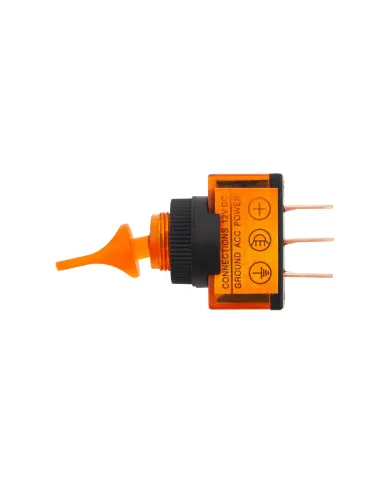 UP98288-Amber Illum Duckbill 20 Amp 12V S.P.S.T. On/Off 1 Pc.