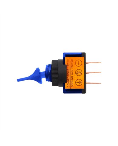 UP98290-Blue Illum Duckbill 20 Amp 12V S.P.S.T. On/Off 1 Pc.