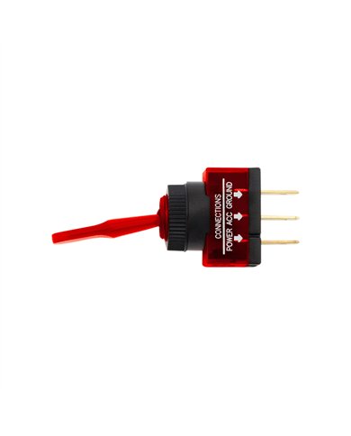 UP98291-Red Illum Toggle 20 Amp 12V S.P.S.T. On/Off 1 Pc.