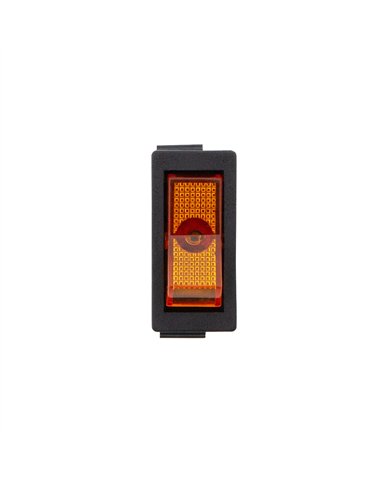 UP98294-Amber Illum Rocker 20 Amp 12V S.P.S.T. On/Off 1 Pc.