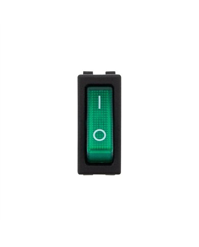 UP98295-Green Illum Rocker 20 Amp 12V S.P.S.T. On/Off 1 Pc.