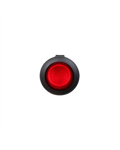 UP98299-Red Illum Round Rocker 10 Amp 12V On/Off 1/2" Dia. 1 Pc.