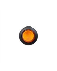 UP98300-Amber Illum Round Rocker 10 Amp 12V On/Off 1/2" Dia. 1 Pc.