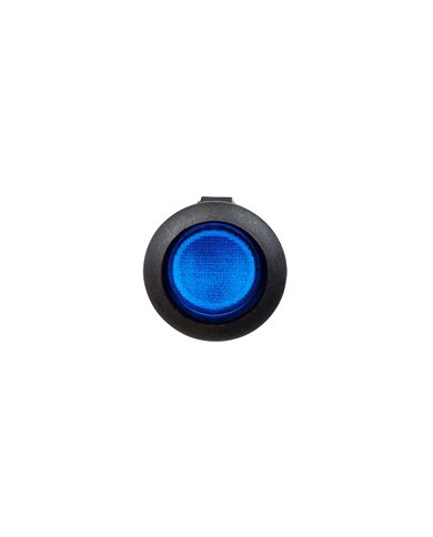 UP98302-Blue Illum Round Rocker 10 Amp 12V On/Off 1/2" Dia. 1 Pc.
