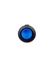 UP98302-Blue Illum Round Rocker 10 Amp 12V On/Off 1/2" Dia. 1 Pc.