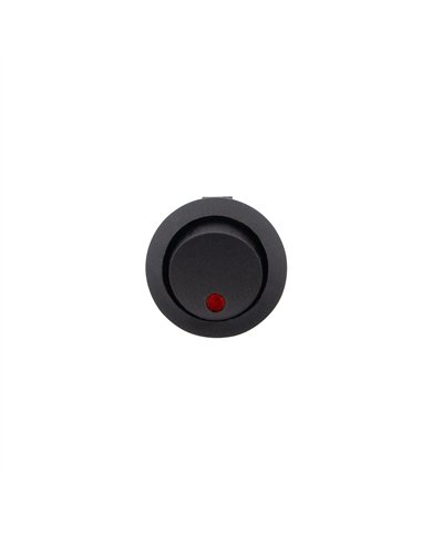 UP98304-Red LED Round Rocker 10 Amp 12V On/Off 1/2" Dia. 1 Pc.