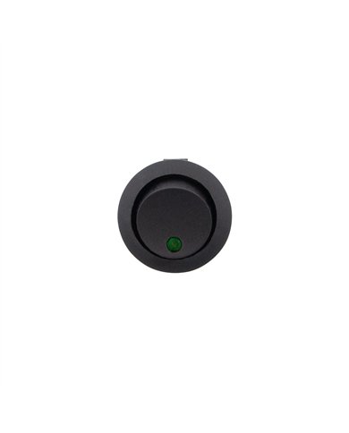UP98306-Green LED Round Rocker 10 Amp 12V On/Off 1/2" Dia. 1 Pc.