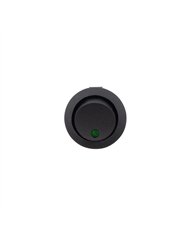 UP98306-Green LED Round Rocker 10 Amp 12V On/Off 1/2" Dia. 1 Pc.