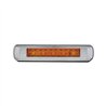 UP110265-Chrome License Plate Light With Amber LED Auxiliary Light - Amber LED/Amber Lens