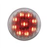 UP38363B-9 LED 2" Round Light (Clearance/Marker) - Red LED/Clear Lens (Bulk)