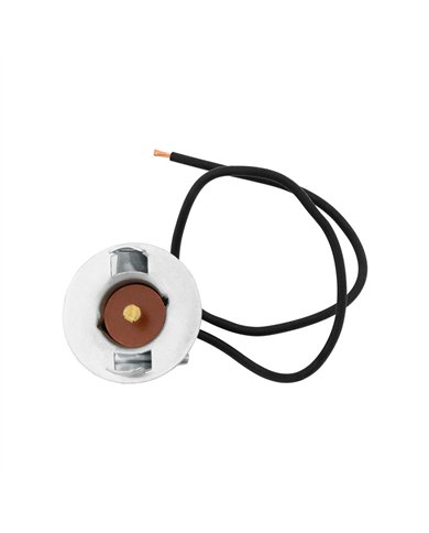 UP98326-1-Wire Universal Single Contact Instrument Panel & License Plate Light Socket w/ Spring Clip Mount, 1 Pc.